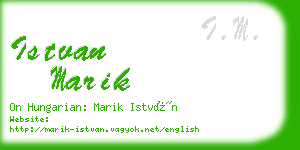 istvan marik business card